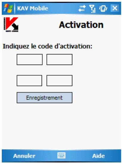 KASPERSKY ANTI-VIRUS MOBILE 6.0 - Activation du logiciel - 1