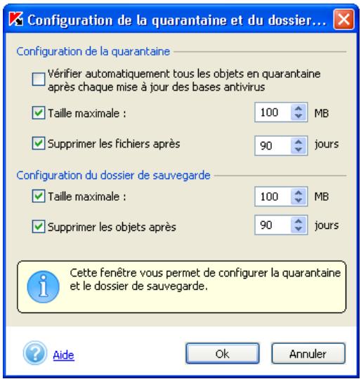 KASPERSKY ANTI-VIRUS PERSONAL 5.0 - Configuration complémentaire de la quarantine - 3
