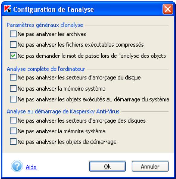 KASPERSKY ANTI-VIRUS PERSONAL 5.0 - Configuration des paramètres d'analyse à la demande - 3