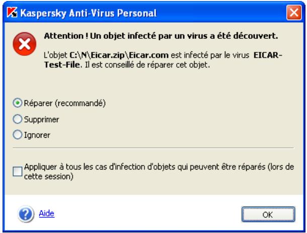 KASPERSKY ANTI-VIRUS PERSONAL 5.0 - CHAPITRE 11. TRAITEMENT DES VIRUS - 3