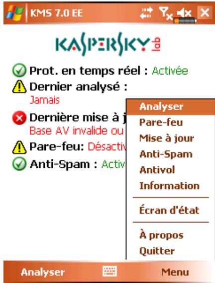 KASPERSKY MOBILE SECURITY 7.0 ENTERPRISE EDITION - Interface graphique utiliseur - 1