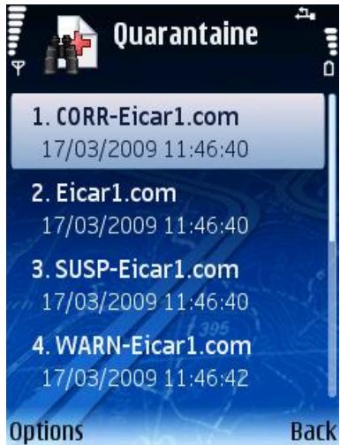 KASPERSKY MOBILE SECURITY 7.0 ENTERPRISE EDITION - Utilisation de la garantaine - 1