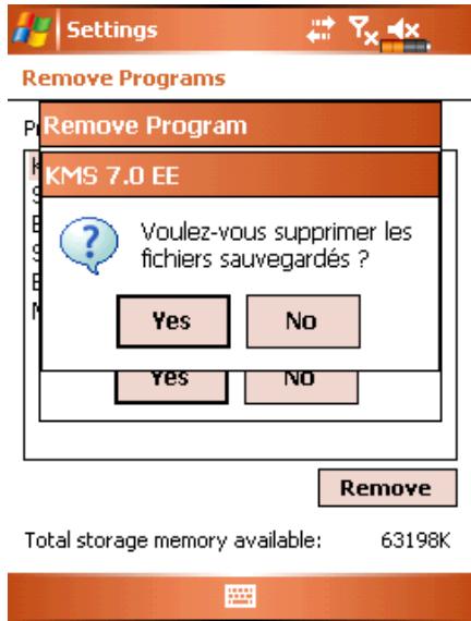 KASPERSKY MOBILE SECURITY 7.0 ENTERPRISE EDITION - Désinstallation de l'application - 5