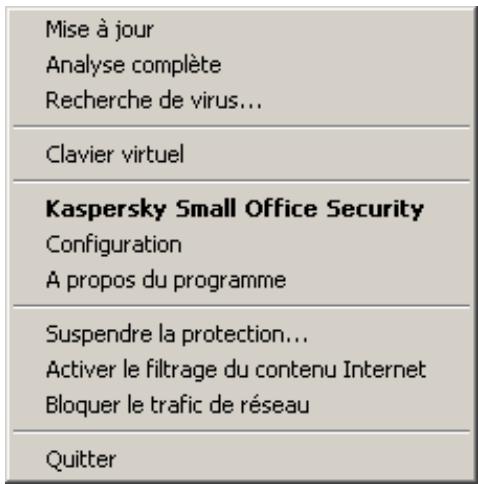 KASPERSKY SMALL OFFICE SECURITY 2 - MENU CONTEXTUEL - 1