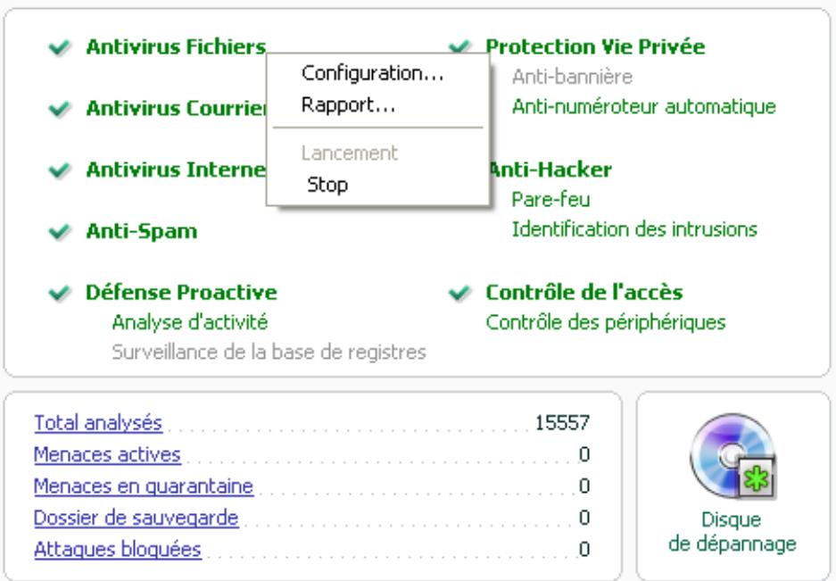 KASPERSKY ANTI-VIRUS FOR WINDOWS WORKSTATION - CONFIGURATION DES PARAMETRES DE L'APPLICATION - 3