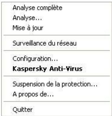 KASPERSKY ANTI-VIRUS FOR WINDOWS WORKSTATION - MENU CONTEXTUEL - 1