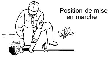 WEED EATER XT250 - Démarrage d'un moteur FROID (ou après remplissage du réservoir à carburant) - 1