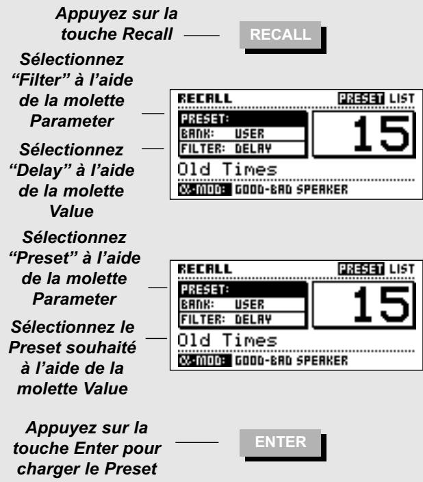 TC ELECTRONIC FIREWORX - Recherche des Presets contenant un effet particulier - 1