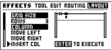 TC ELECTRONIC FIREWORX - Exercice 11: Insertion d'une nouvelle colonne à l'aide des fonctions de la fenêtre Layout - 3
