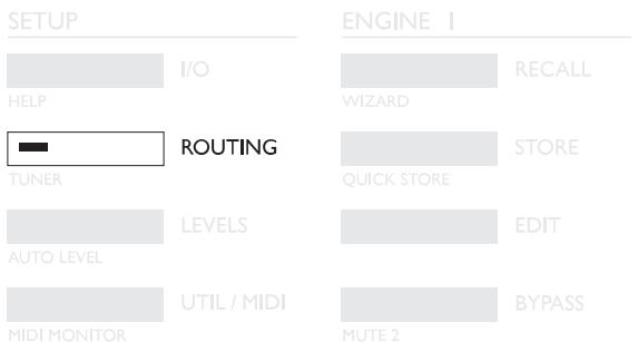 TC ELECTRONIC M2000 - Affectation du signal - Menu Routing - 1