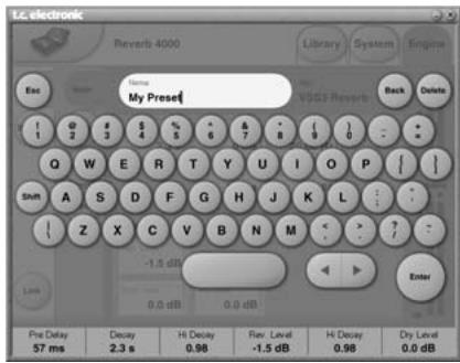 TC ELECTRONIC R4000 - Renommer les Presets - 1
