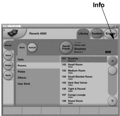 TC ELECTRONIC R4000 - Chargement direct d'un Preset : - 1