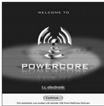 TC ELECTRONIC TCPOWERCOREUNP - GUIDE D'INSTALLATION LOGICIELLE MAC OSX - 3