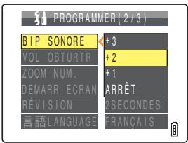 CONTAX U4R - [Régulation SONORE] réglage du volume du bipsonore de l'appareil photo - 4