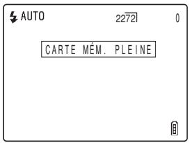 CONTAX U4R - Lorsque la carte mémoire est pleine - 1