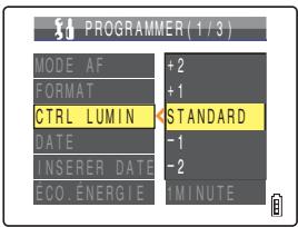 CONTAX U4R - [CTRL LUMIN] ajustement de la luminosité de l'écran ACL - 4