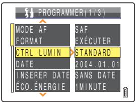 CONTAX U4R - [CTRL LUMIN] ajustement de la luminosité de l'écran ACL - 3