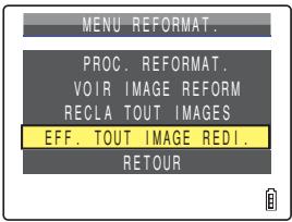 CONTAX U4R - Cette procédure efface toutes les images reformatées. - 4