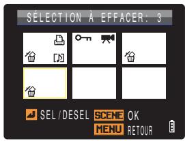 CONTAX U4R - Effacement des images sélectionnées (SELECT ET EFFACER) - 5