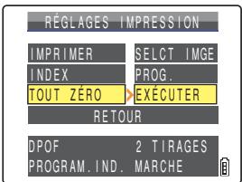 CONTAX U4R - Effacement de tous les réglages d'impression DPOF - 4