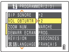 CONTAX U4R - [VOL obturtr] réglage du volume du bruit d'obturateur - 3