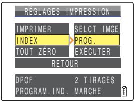 CONTAX U4R - Spécifier les réglages de l'impression d'index - 4
