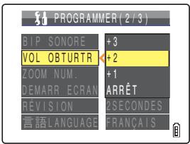 CONTAX U4R - [VOL obturtr] réglage du volume du bruit d'obturateur - 4