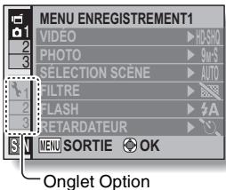 LOGICOM-SANYO XACTI VPC-CA9EX - Affichage du menu réglage d'option - 1