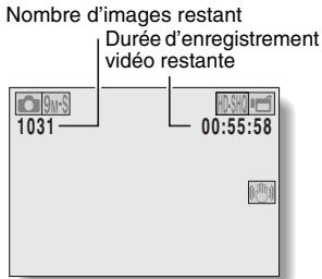 LOGICOM-SANYO XACTI VPC-CA9EX - Vérification du nombre d'images et de la durée d'enregistrement vidéo restants - 1