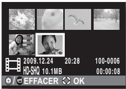 LOGICOM-SANYO XACTI VPC-CA9EX - Sélectionnez "EFFACER SELECT." et appuyez sur le bouton de réglage SET. - 1