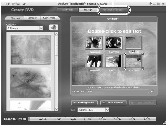 LOGICOM-SANYO XACTI VPC-CA9EX - Cliquez sur l'onglet [Design (Concevoir)]. - 1