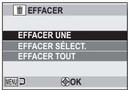 LOGICOM-SANYO XACTI VPC-CA9EX - Affichez le menu de lecture du mode simple (page 37), sélectionnez le paramètre de suppression et appuyez sur le bouton SET. - 1