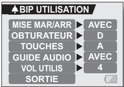 LOGICOM-SANYO XACTI VPC-E6EX - Déplacez le bouton de réglage SET vers le haut ou le bas pour sélectionner le réglage souhaité et appuyez dessus. - 1