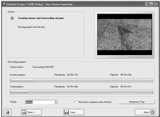 LOGICOM-SANYO XACTI VPC-FH1EX - Cliquez sur le bouton [Burn (Graver)]. - 1