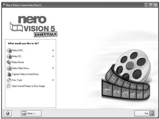 LOGICOM-SANYO XACTI VPC-HD1010GX - Cliquez sur le bouton Démarrer, pointez vers [Tous les programmes] → [Nero 8] et cliquez sur [Nero Vision Essentials]. - 1