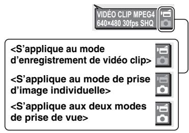 LOGICOM-SANYO XACTI VPC-HD2EX - AFFICHAGE DES ÉCRANS DE RÉGLAGE DE PRISE DE PHOTOS/RÉALISATION DE VIDEO CLIP - 1