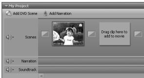 LOGICOM-SANYO XACTI VPC-HD700EX - Faites glisser et déposez les données que vous avez scélectionnées à l'étape 8 dans “Drag here to add to movie (Faire glisser ici pour ajouter au film)” dans le champ “My Project (Mon projet)". - 1
