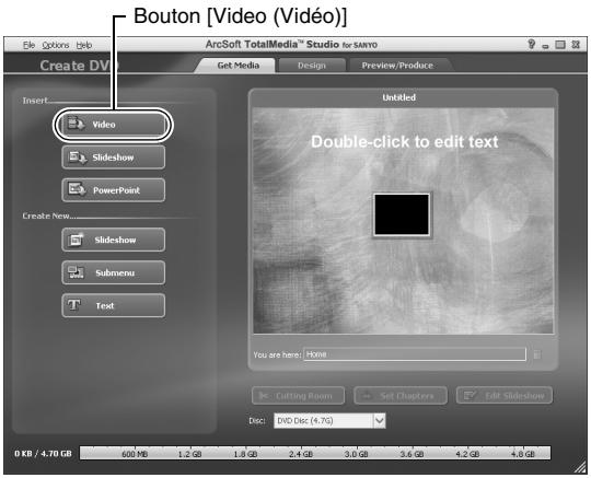LOGICOM-SANYO XACTI VPC-TH1GX - Cliquez sur I'icone [Create video (Créer une réserve)]. - 1