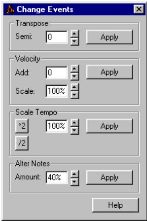PROPELLERHEAD REASON 2.5 - Boîte de dialogue Change Events - 1
