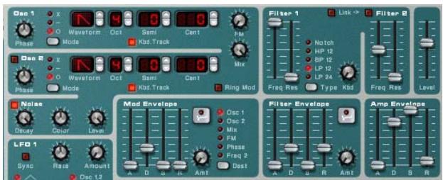 PROPELLERHEAD REASON 2.5 - Dans Subtractor, configurez un son de bruit comme décrit ci-dessous : - 1