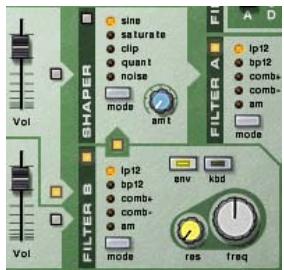 PROPELLERHEAD REASON 2.5 - Un ou deux oscillateurs affectés aux deux filtres en série - 1