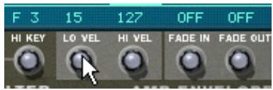 PROPELLERHEAD REASON 2.5 - Réglage de la plage de velocité d'une zone - 1