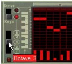 PROPELLERHEAD REASON 2.5 - Le fait de cliquer ou de faire glisser la souris sur la grille alors que le Pattern est en cours de jeu permet de modifier la hauteur des notes. - 1