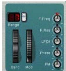 PROPELLERHEAD REASON 2.5 - Mollettes de Pitch Bend et de modulation - 1
