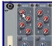 PROPELLERHEAD REASON PRISE - Relevez les boutons de départ auxiliaire Aux situés tout en haut d'une voie de mixage. - 1