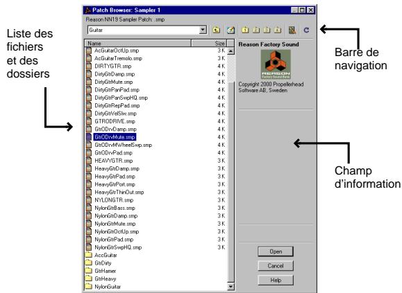 PROPELLERHEAD REASON PRISE - Sélecteur de fichiers Browser - 1
