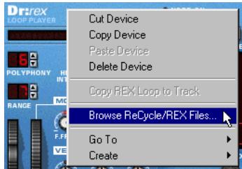 PROPELLERHEAD REASON PRISE - Menu contexts - 1