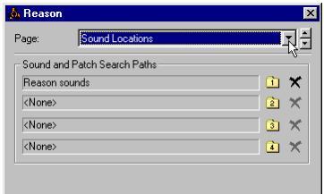 PROPELLERHEAD REASON PRISE - Définition du chemin d'accès auxsons et aux Patches - 1