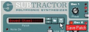 PROPELLERHEAD REASON PRISE - Sauvegarde des réglages de module sous forme de Patches sur disque dur - 1