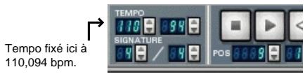 PROPELLERHEAD REASON PRISE - Tempo et signature rythmique - 1